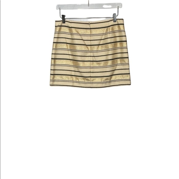 J. Crew Factory Striped Metallic Mini Skirt Size 8 - Picture 6 of 9